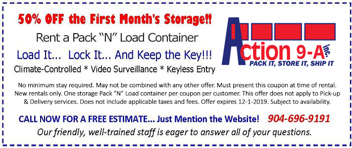 Storage and PODS Special Offer Jacksonville FL